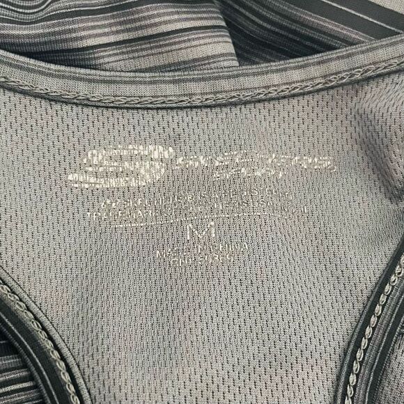 Skechers SPORT Gray Striped Tank Top   Sz M - Picture 3 of 5